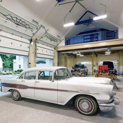 Classic car in 9-car residential garage